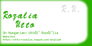 rozalia utto business card